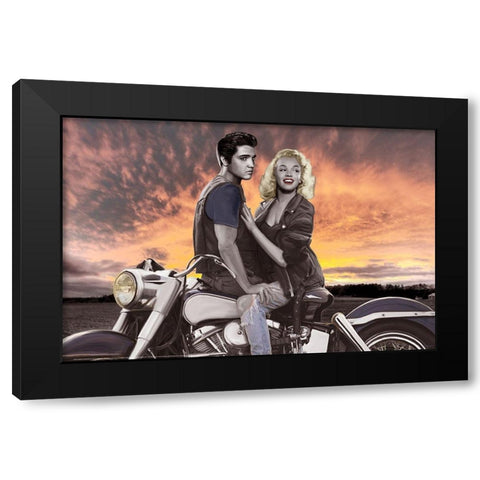 Sunset Ride Black Modern Wood Framed Art Print by Nelson, Josh