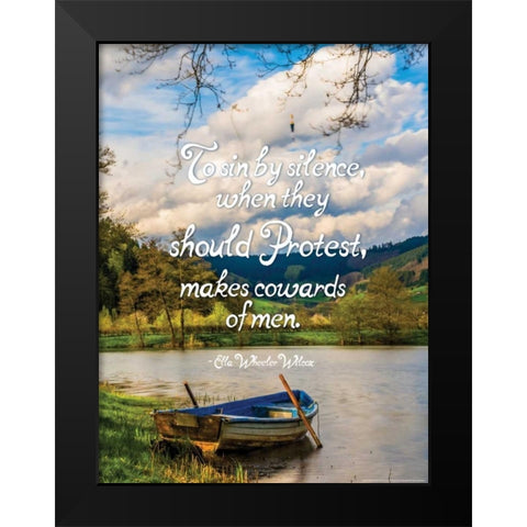 Quote 6 Black Modern Wood Framed Art Print by Nobleworks, Inc.