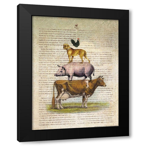 Farm Stand A1 Black Modern Wood Framed Art Print with Double Matting by Nobleworks, Inc.