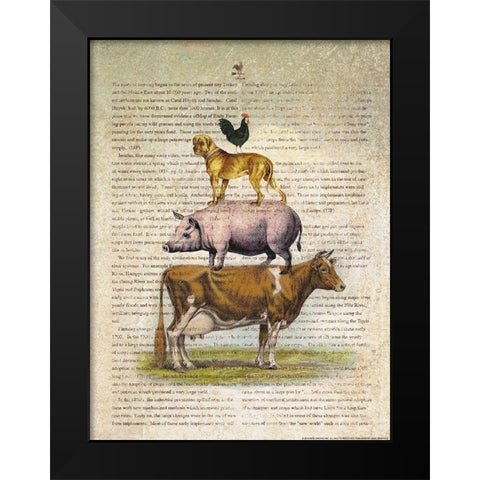 Farm Stand A1 Black Modern Wood Framed Art Print by Nobleworks, Inc.