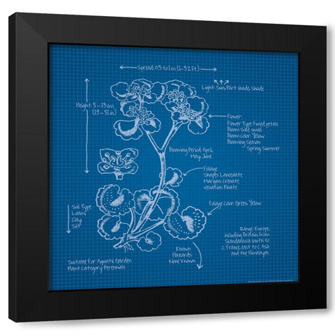 Blueprints 1 Black Modern Wood Framed Art Print by Nobleworks, Inc.
