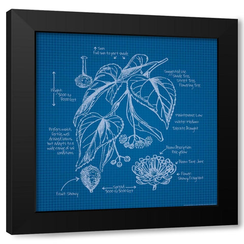 Blueprints 2 Black Modern Wood Framed Art Print by Nobleworks, Inc.