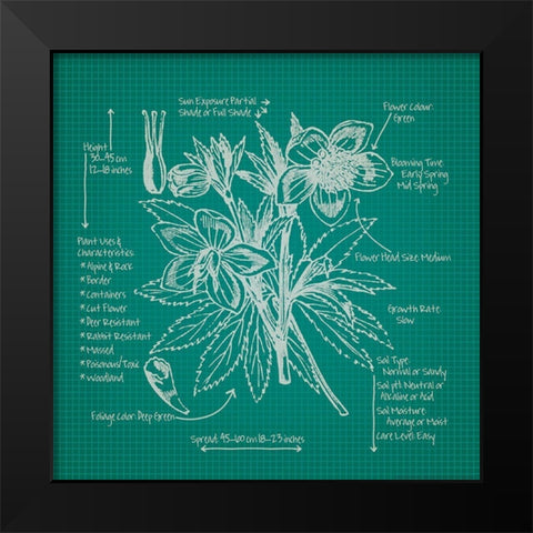 Blueprints 5 Black Modern Wood Framed Art Print by Nobleworks, Inc.