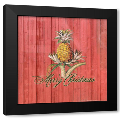 Merry Christmas Black Modern Wood Framed Art Print with Double Matting by Nobleworks, Inc.