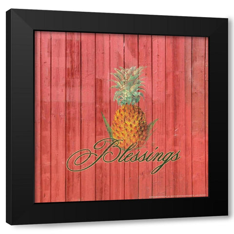 Blessings Black Modern Wood Framed Art Print by Nobleworks, Inc.