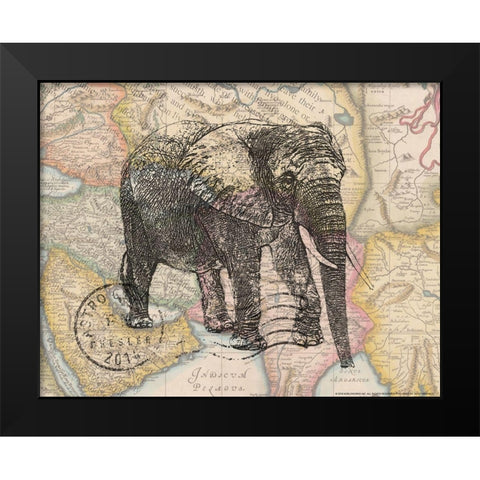 Trunk 4 Black Modern Wood Framed Art Print by Nobleworks, Inc.