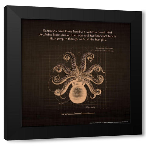 Octoprint 1 Black Modern Wood Framed Art Print by Nobleworks, Inc.