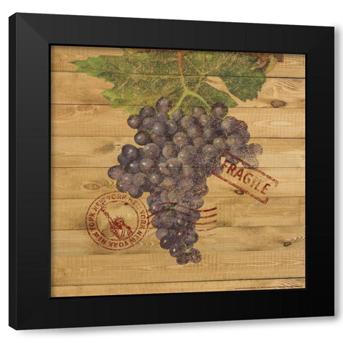 Grapes C Black Modern Wood Framed Art Print with Double Matting by Nobleworks, Inc.