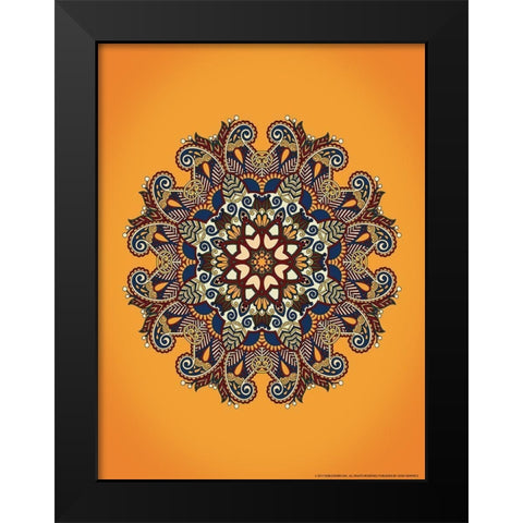 Mandala 1 Black Modern Wood Framed Art Print by Nobleworks, Inc.