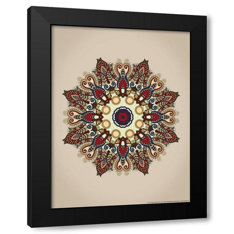 Mandala 2 Black Modern Wood Framed Art Print by Nobleworks, Inc.