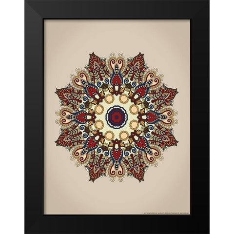 Mandala 2 Black Modern Wood Framed Art Print by Nobleworks, Inc.