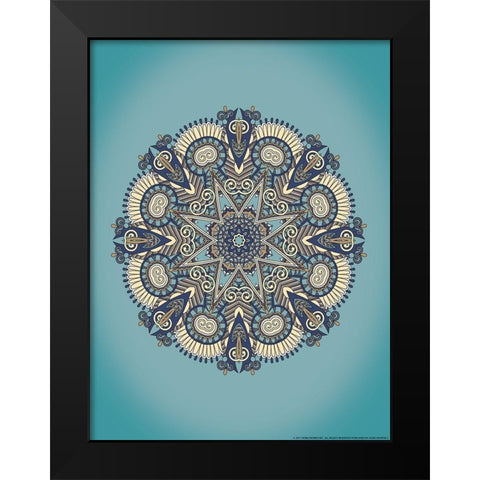 Mandala 3 Black Modern Wood Framed Art Print by Nobleworks, Inc.