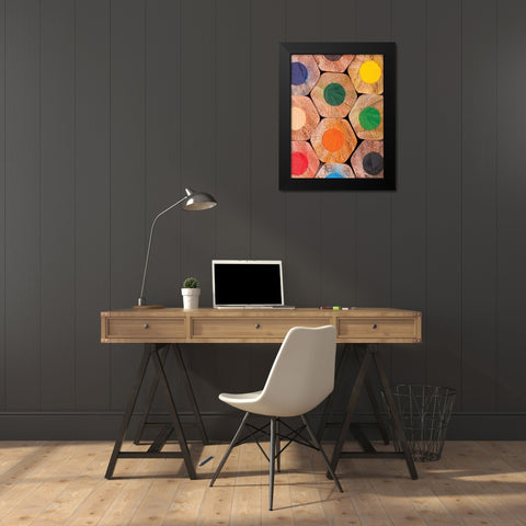 Pencil 2 Black Modern Wood Framed Art Print by Nobleworks, Inc.