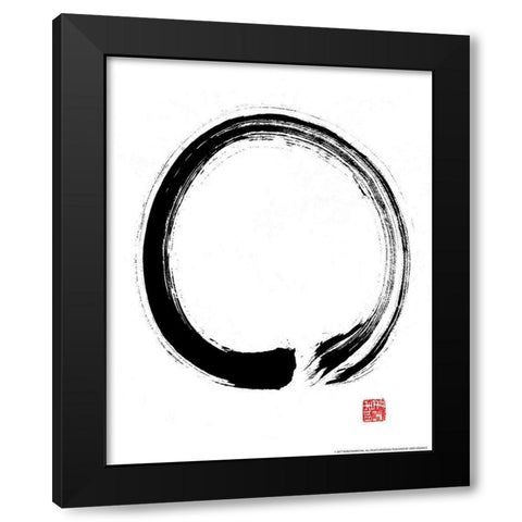 Zen 1 Black Modern Wood Framed Art Print with Double Matting by Nobleworks, Inc.