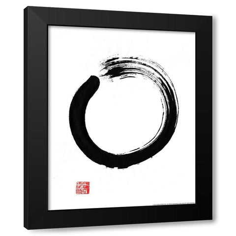 Zen 3 Black Modern Wood Framed Art Print by Nobleworks, Inc.