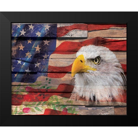 Flag 4 Black Modern Wood Framed Art Print by Nobleworks, Inc.