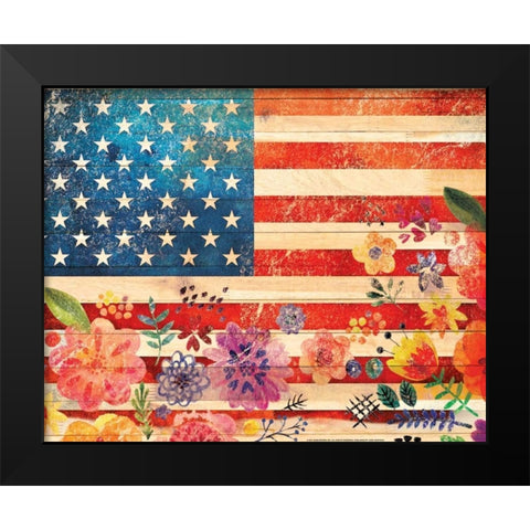Flag 5 Black Modern Wood Framed Art Print by Nobleworks, Inc.
