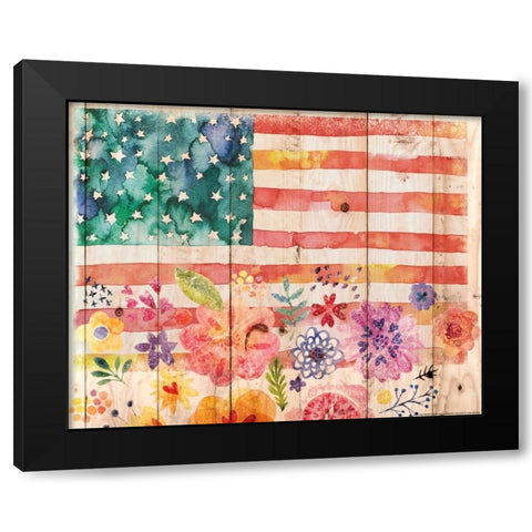 Flag 8 Black Modern Wood Framed Art Print with Double Matting by Nobleworks, Inc.