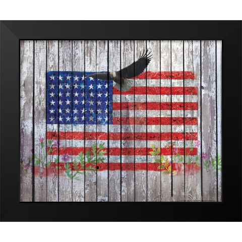 Flag 9 Black Modern Wood Framed Art Print by Nobleworks, Inc.