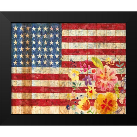 Flag 10 Black Modern Wood Framed Art Print by Nobleworks, Inc.