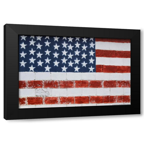 Flag 14 Black Modern Wood Framed Art Print by Nobleworks, Inc.