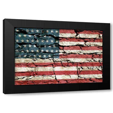 Flag 16 Black Modern Wood Framed Art Print by Nobleworks, Inc.