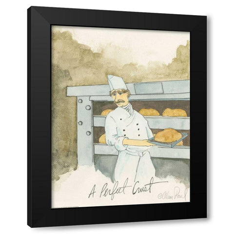 Perfect Crust Black Modern Wood Framed Art Print with Double Matting by Paul, Alan