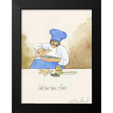 Two More Olives Black Modern Wood Framed Art Print by Paul, Alan