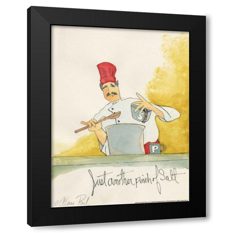 Pinch Of Salt Black Modern Wood Framed Art Print by Paul, Alan
