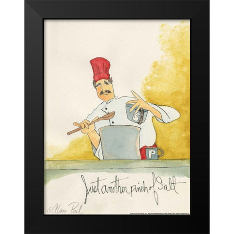Pinch Of Salt Black Modern Wood Framed Art Print by Paul, Alan