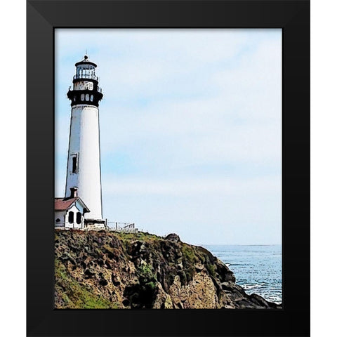 Lighthouse #1 Black Modern Wood Framed Art Print by Segal, Alan