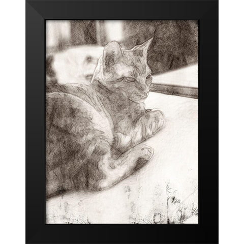 Warming Up Black Modern Wood Framed Art Print by Segal, Alan