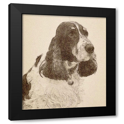 Dexter #2 Black Modern Wood Framed Art Print with Double Matting by Segal, Alan