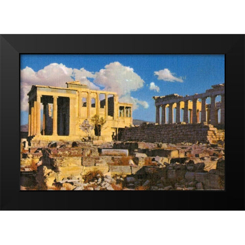 Acropolis Black Modern Wood Framed Art Print by Paul, Alan