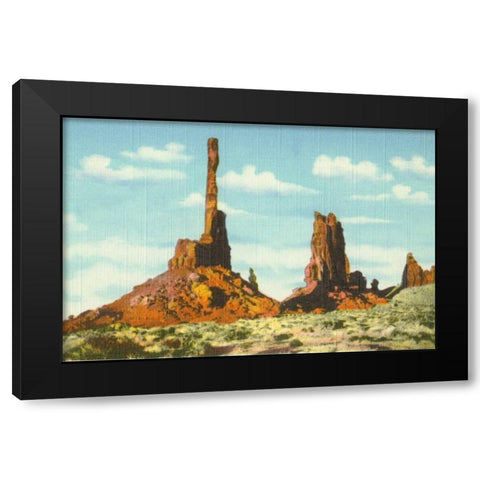 Totem Black Modern Wood Framed Art Print by Paul, Alan