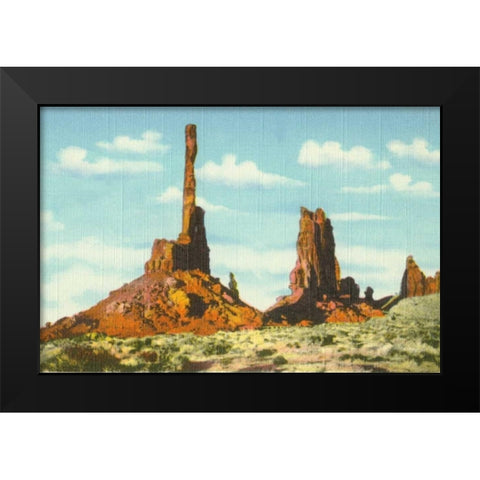 Totem Black Modern Wood Framed Art Print by Paul, Alan
