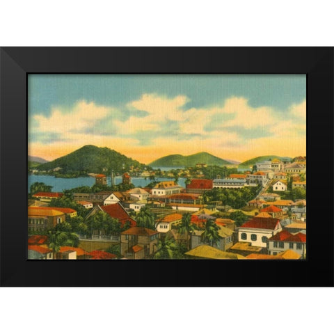 St Thomas Black Modern Wood Framed Art Print by Paul, Alan