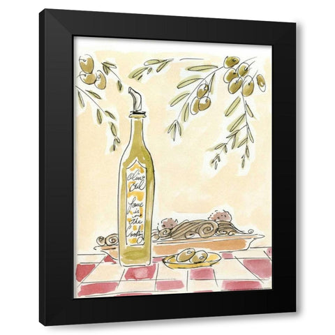 Olive Oil Love Black Modern Wood Framed Art Print by Paul, Alan