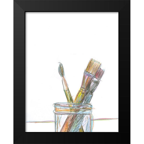 Tools Of The Trade  Black Modern Wood Framed Art Print by Segal, Alan