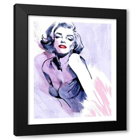 Marilyns Pose Black Modern Wood Framed Art Print with Double Matting by Rahim, Ellie