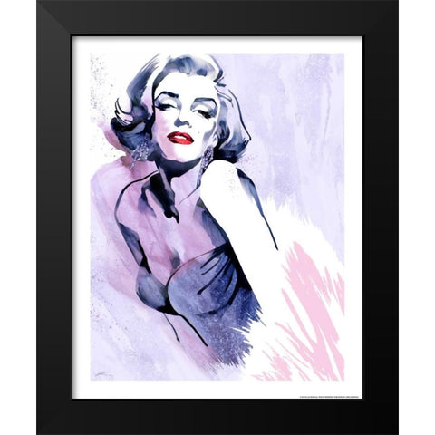 Marilyns Pose Black Modern Wood Framed Art Print by Rahim, Ellie