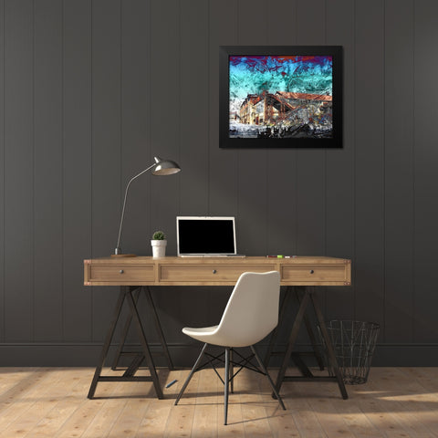 Warehouse Black Modern Wood Framed Art Print by Khilnani, Rajiv
