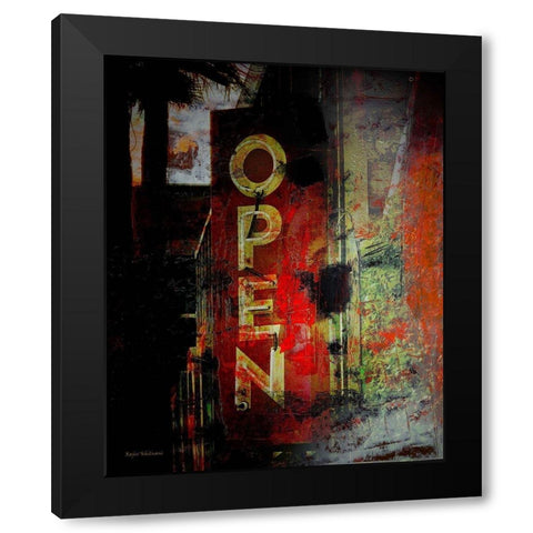 Open Black Modern Wood Framed Art Print by Khilnani, Rajiv