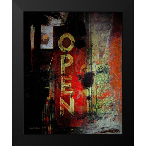 Open Black Modern Wood Framed Art Print by Khilnani, Rajiv