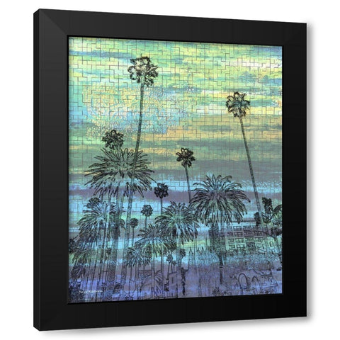 Puzzle Land Black Modern Wood Framed Art Print with Double Matting by Khilnani, Rajiv