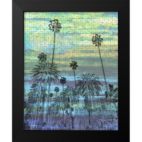 Puzzle Land Black Modern Wood Framed Art Print by Khilnani, Rajiv