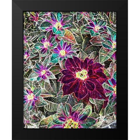 Boquet Black Modern Wood Framed Art Print by Khilnani, Rajiv