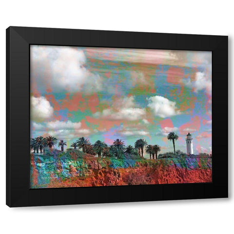 Light House Black Modern Wood Framed Art Print with Double Matting by Khilnani, Rajiv