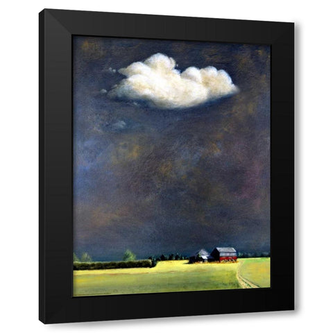 Four Corners Black Modern Wood Framed Art Print by Romm, Steven