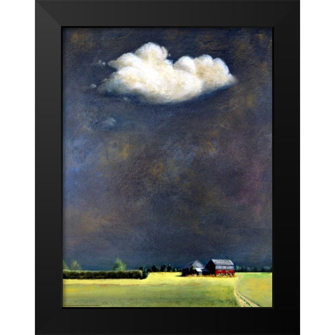 Four Corners Black Modern Wood Framed Art Print by Romm, Steven